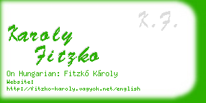 karoly fitzko business card